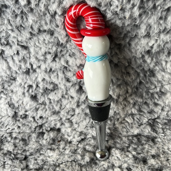 Brand New in Box glass Snowman Wine bottle stopper - Picture 4 of 6